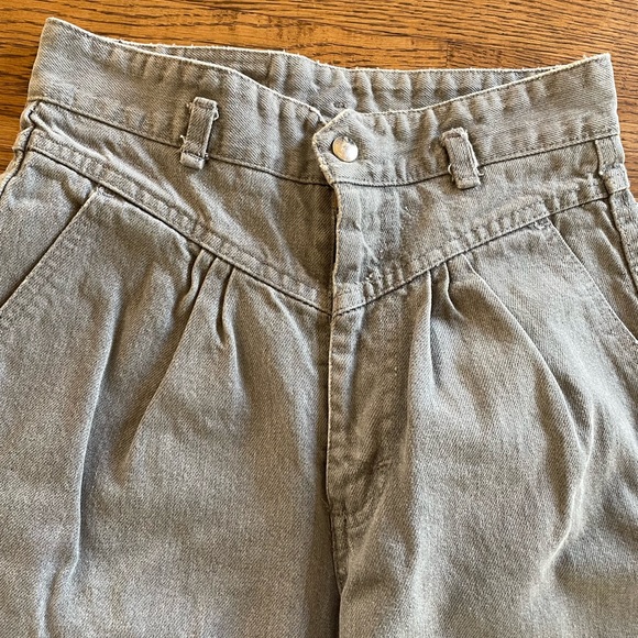 Vintage pleated western gray high rise jeans - Picture 9 of 12